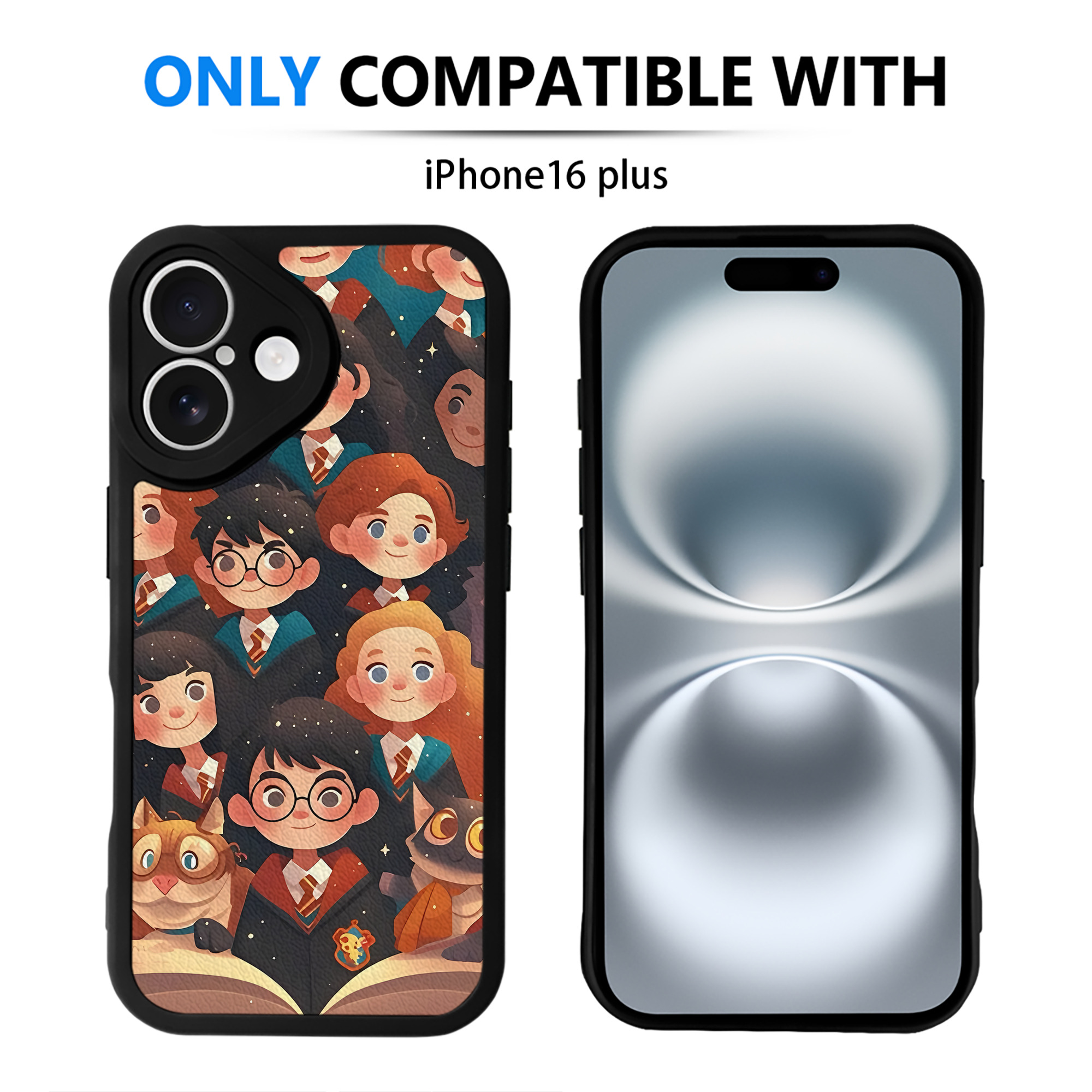 （画像用） Harry Potter ハリー・ポッターシリーズ 【iPhone 16シリーズ対応】シリコンスマホケース（レザー調） 材質：シリコン
